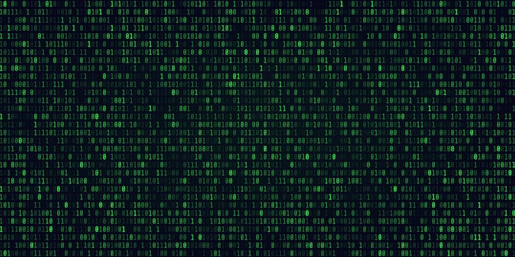 Abstract Technology Binary code Background.Digital binary data and Secure Data Concept