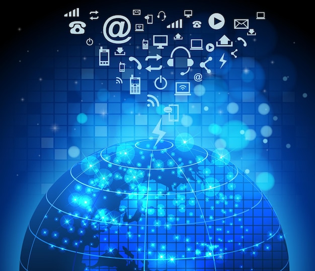 Vector abstract technology circuit background vector illustration