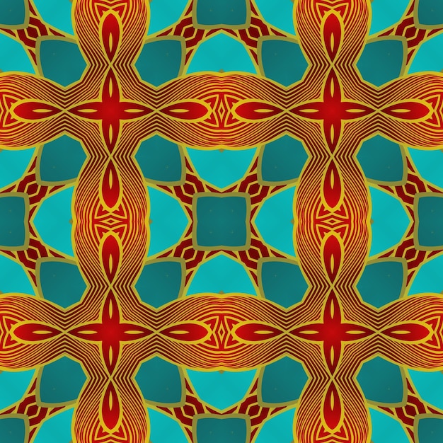 Vector abstract textured seamless background in blue and red colors