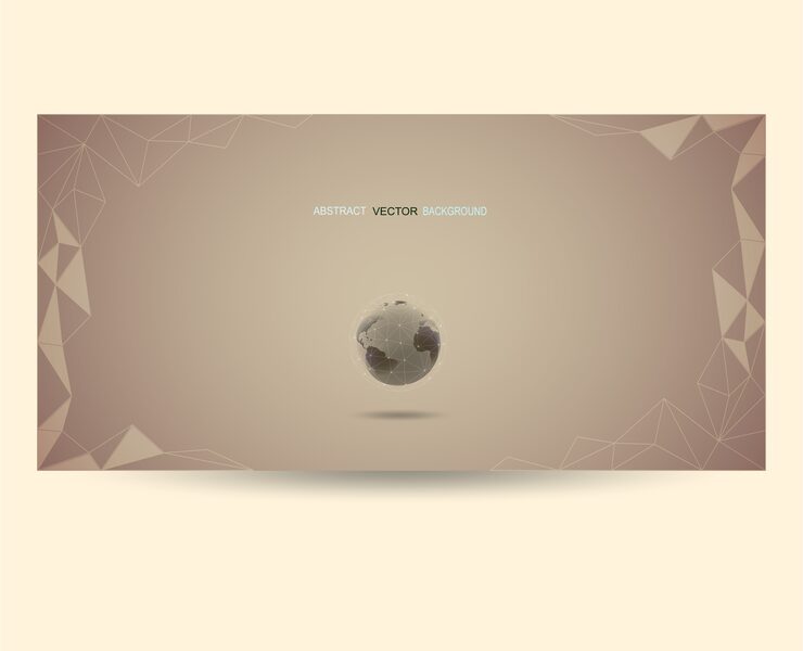 Abstract vector background with earth and lowpoly