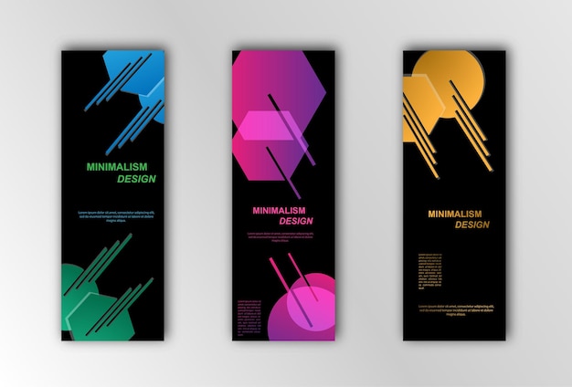 Vector abstract vector banner template illustration for the design of banners posters cards and visual content