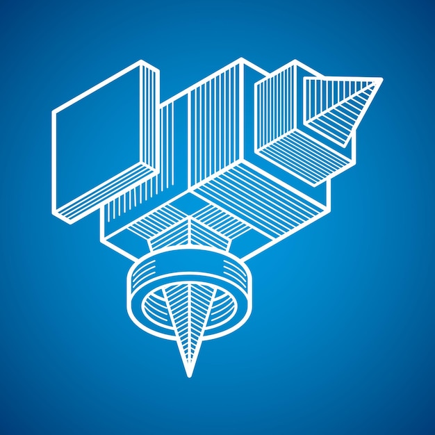 Vector abstract vector geometric form, 3d polygonal shape.