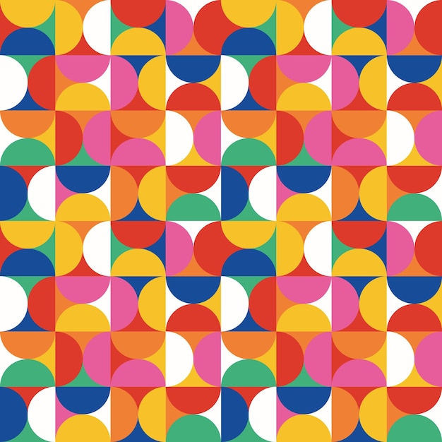Vector abstract vector pattern design. seamless pattern with colorful simple shapes. geometric shape modern