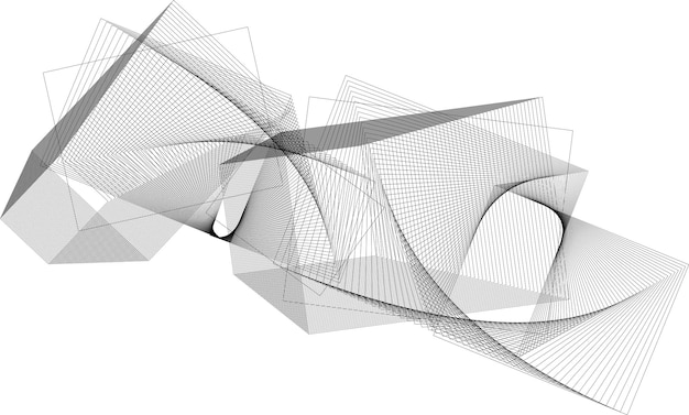 Vector abstract volumetric figure