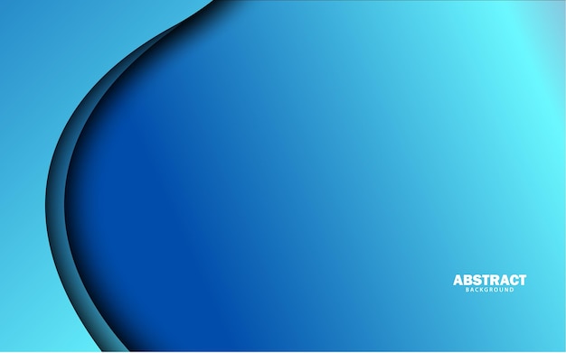Vector abstract wave shape papercut gradient blue background