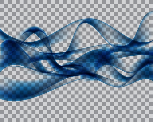 Vector abstract wave on transparent background. vector illustration