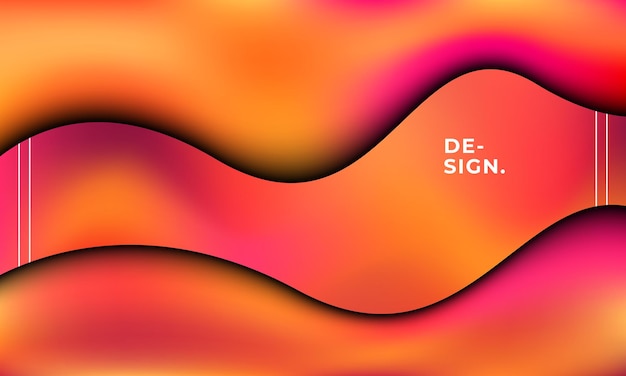 Vector abstract wavy background with color gradient colorful fluid gradient mesh backdrop