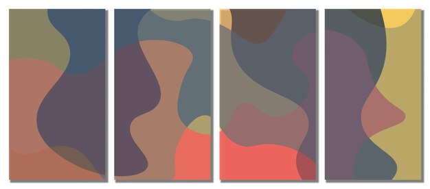 Vector abstract wavy set background