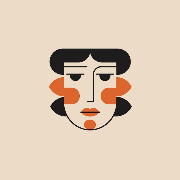 Vector abstract woman portrait