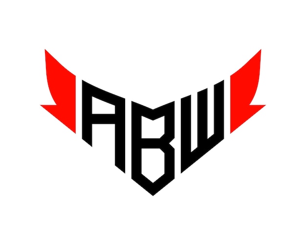 Vector abw letter logo design