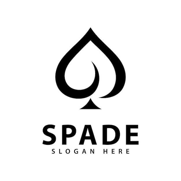 Vector ace of spade logo design vector icon