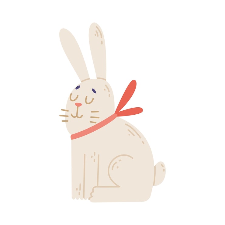 Vector adorable leveret cute wild forest animal cartoon vector illustration