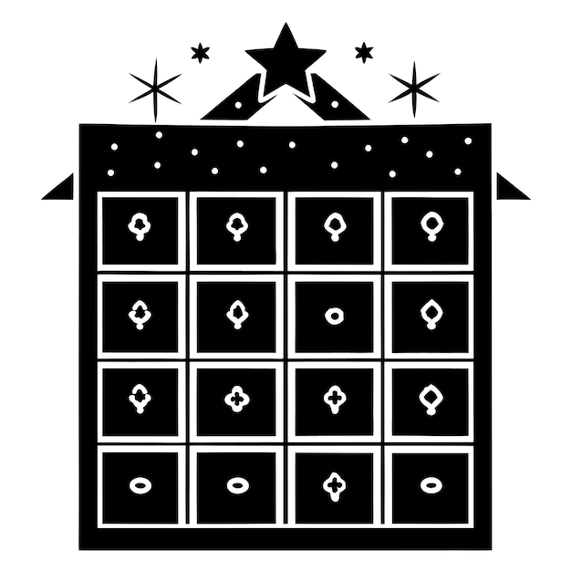 Vector advent calendar vector art design
