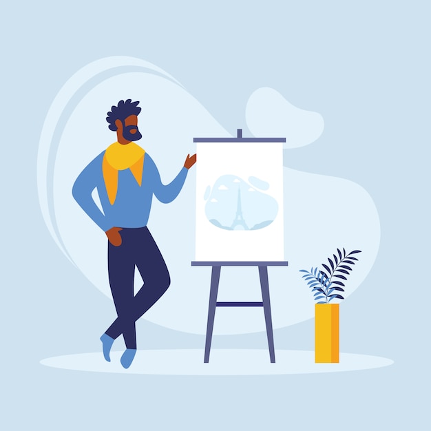 Vector advertising poster relationship with painting.