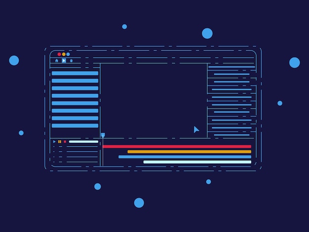 Vector aftereffects inter face simple and unique style