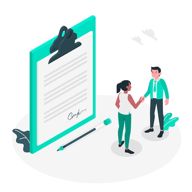 Vector agreement concept illustration