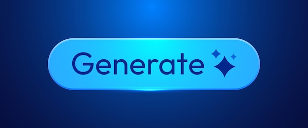 Vector ai generate button user interface artificial intelligence