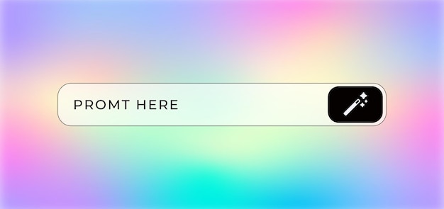 Vector ai interface with prompt bar and icon for neuromorphic interaction representation