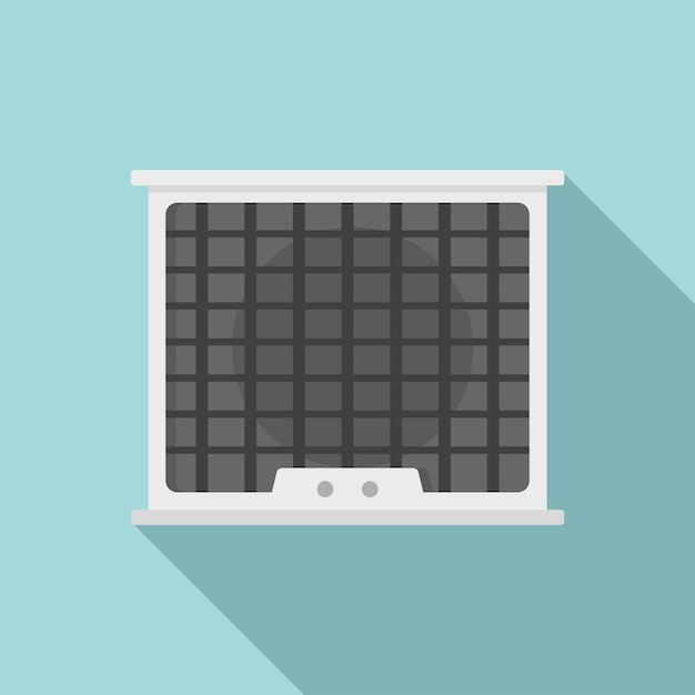 Vector air conditioner compressor icon flat illustration of air conditioner compressor vector icon for web design