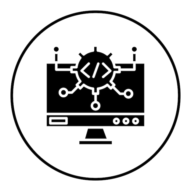 Vector algorithm vector icon can be used for coding and development iconset