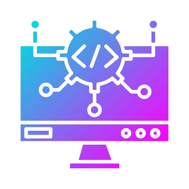 Vector algorithm vector icon can be used for coding and development iconset