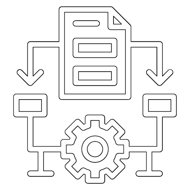 Vector algorithm vector icon illustration of coding and development iconset