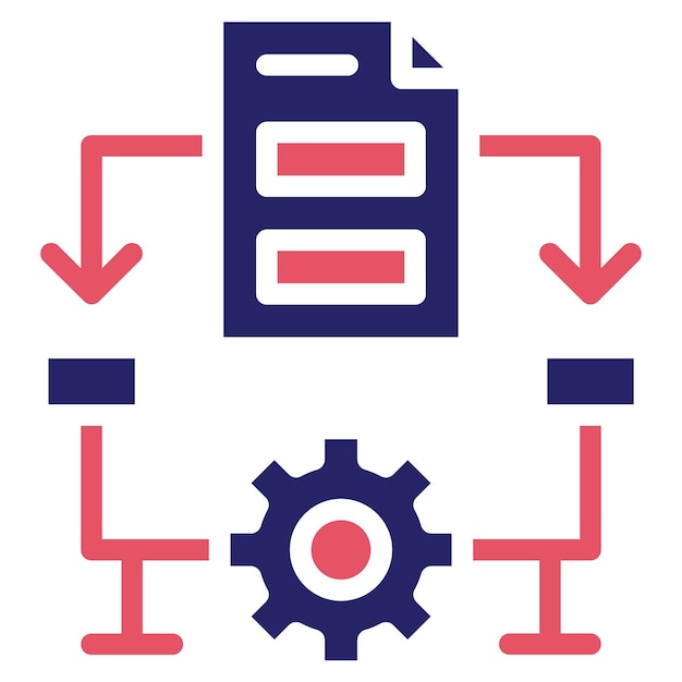 Vector algorithm vector icon illustration of coding and development iconset