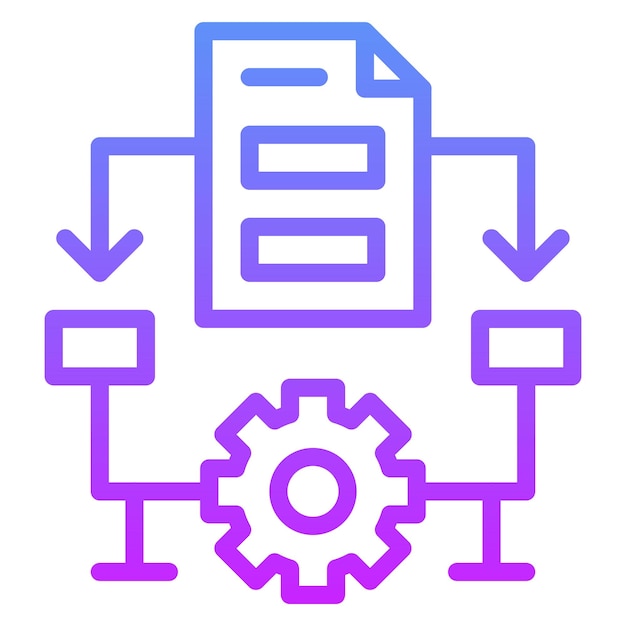 Vector algorithm vector icon illustration of coding and development iconset