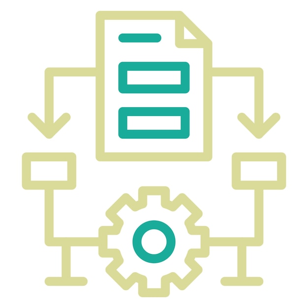 Vector algorithm vector icon illustration of coding and development iconset