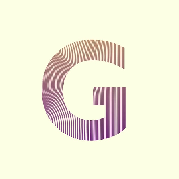 Vector alphabet g in mesh design premium vector illustration