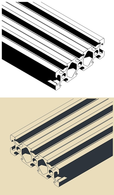 Vector aluminum extrusion profile