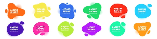 Vector amoeba blob. abstract banner. liquid shape. irregular shape background.