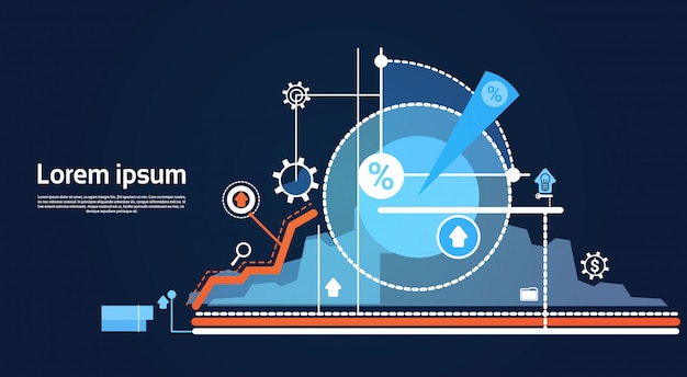 Vector analysis finance graph financial business chart