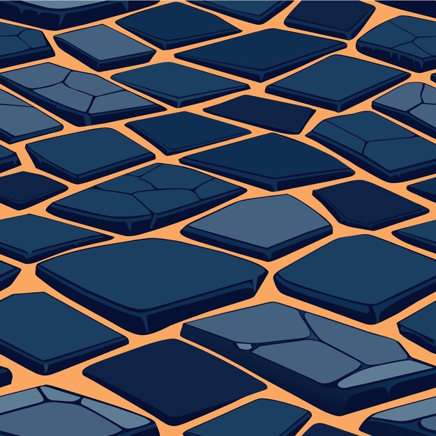 Vector ancient dark granite stone floor pattern as background in italy