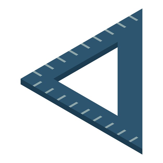 Vector angle ruler icon isometric of angle ruler vector icon for web design isolated on white background