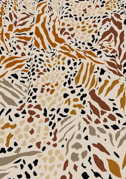 Vector animal bownish skin seamless pattern vector stock