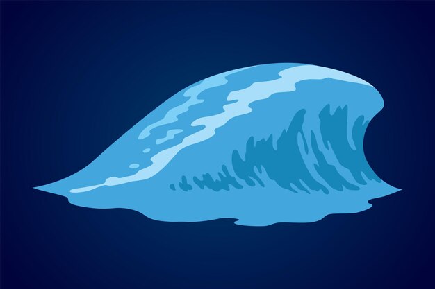 Vector animation water wave frame water splash for animation and visual effects sea or ocean wave with