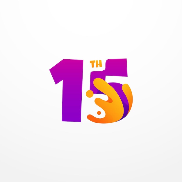 Vector anniversary number design for celebrate moment