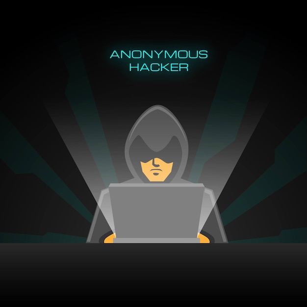 Vector anonymous hacker background
