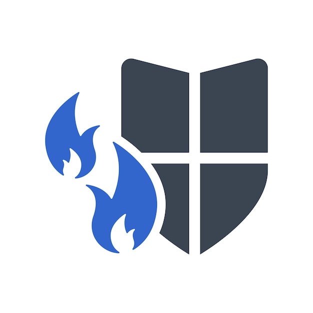 Vector antivirus firewall icon
