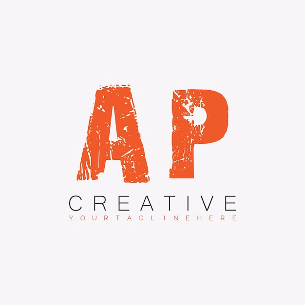 Vector ap initial monogram logo with letter creative design
