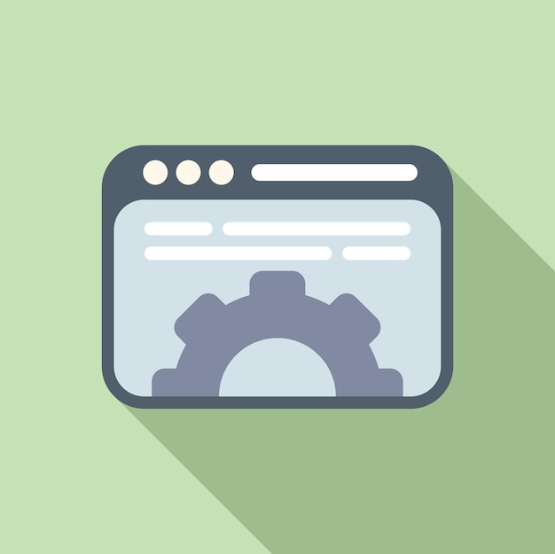 Vector api code icon flat vector develop program php monitor tech