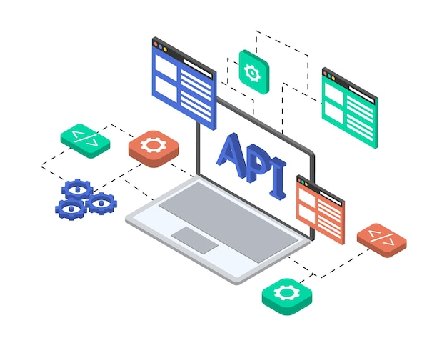 Vector api development or application programing interface to connect client and server