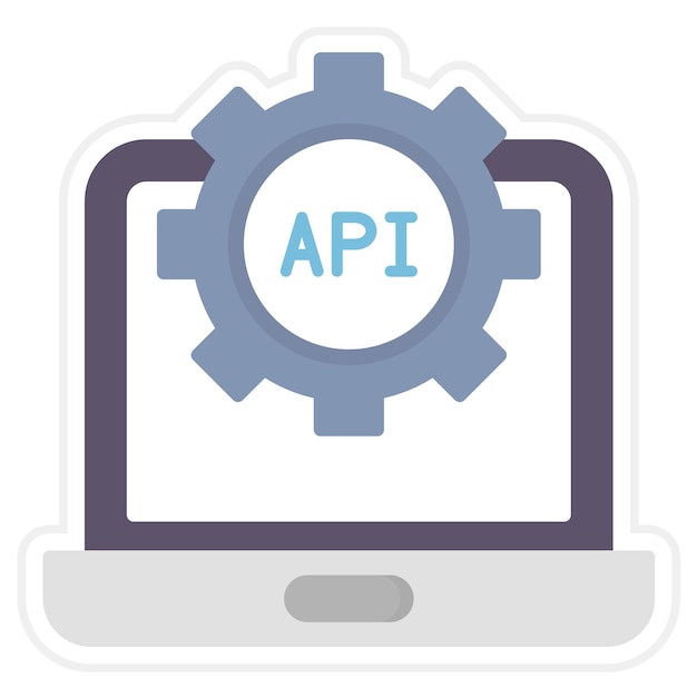 Vector api icon vector image can be used for productivity