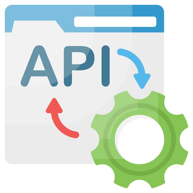 Vector api integration concept web service access vector design software and web development symbol compute
