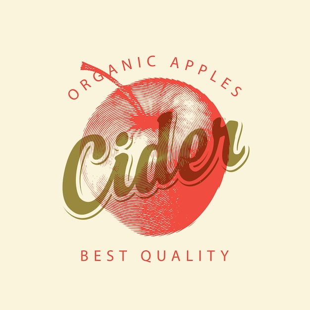 Vector apple cider label