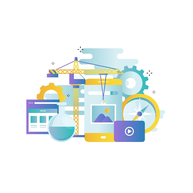 Vector  application development gradient color 