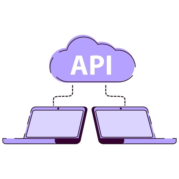 Vector application programming interface connect between software or application