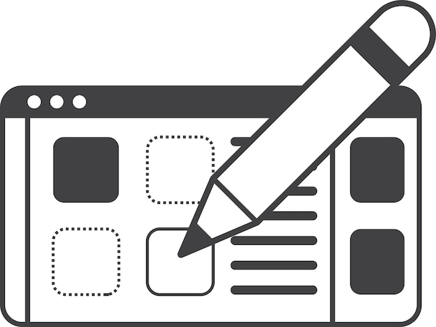 Vector applications and pencils illustration in minimal style