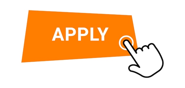 Vector apply click button web design element vector illustration